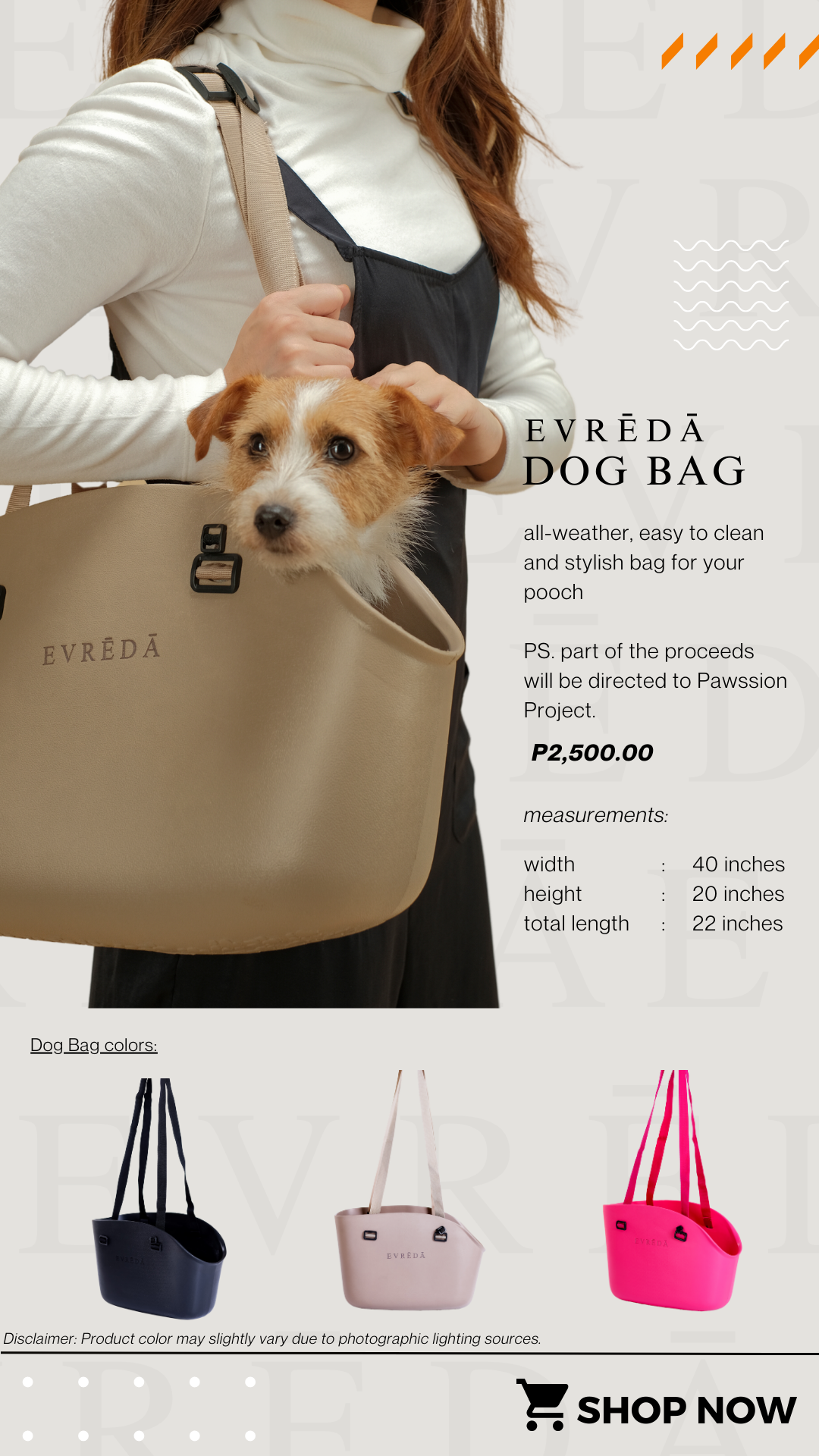 Your Evreda Dog Bag